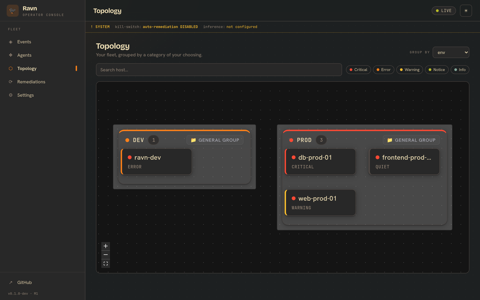 ravn-agents fleet topology view